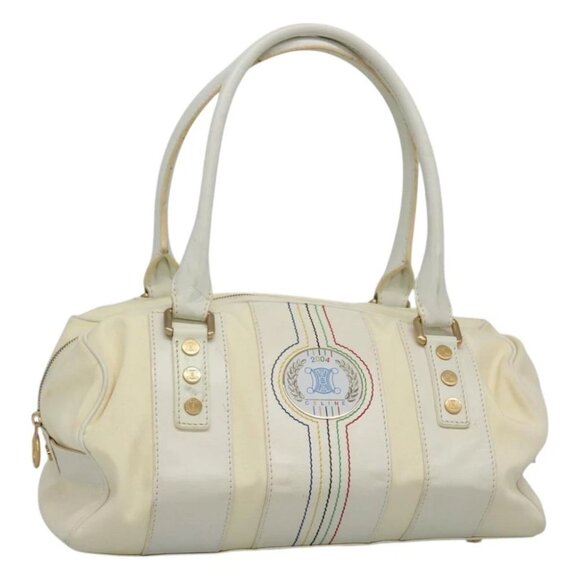 CELINE Boston Bag Canvas Beige - Picture 1 of 16